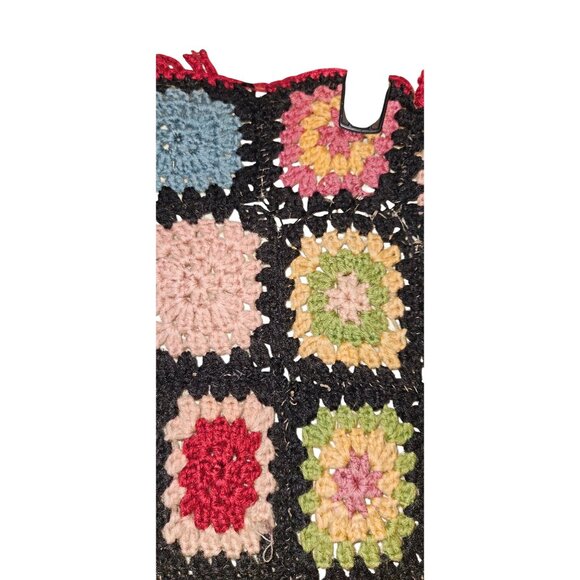 2 Vintage Granny Afgan Crochet Square Blanket Throw Multicolor 50"x32" Handmade - Picture 12 of 13